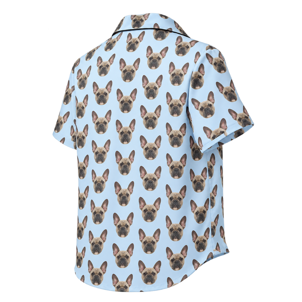 Custom Pet Face Pajama Short Sleeve Shirt — gallery 09 — Dear Paw Studio