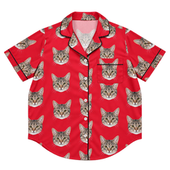 Custom Pet Face Pajama Short Sleeve Shirt — gallery 10 — Dear Paw Studio