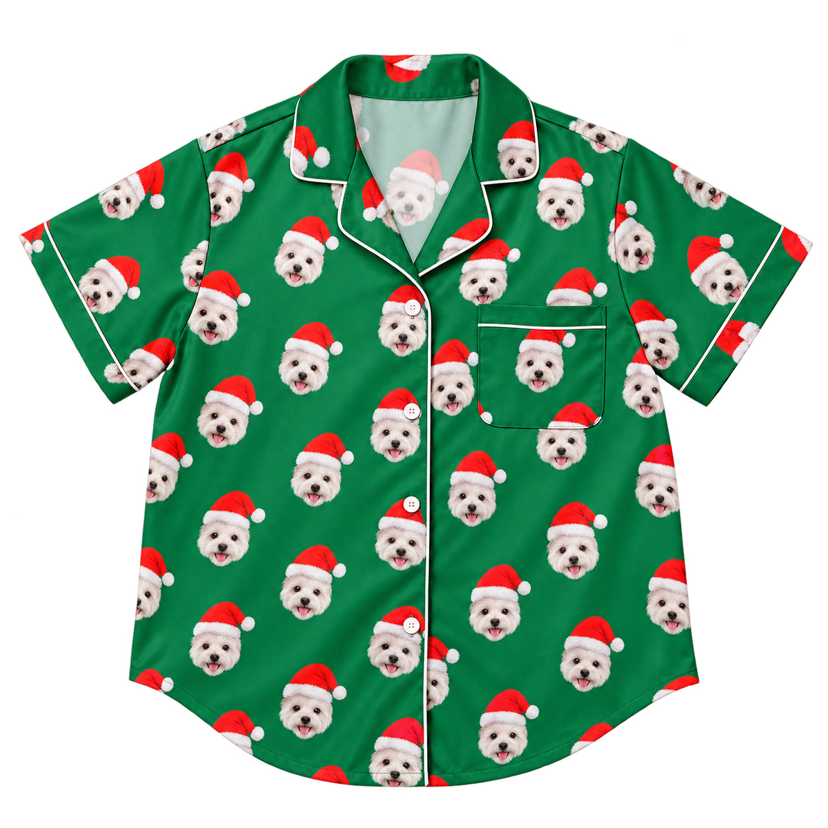 Custom Pet Face Pajama Short Sleeve Shirt — gallery 12 — Dear Paw Studio