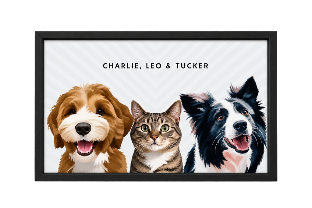 Custom Three Pet Portrait — gallery 06 — Dear Paw Studio