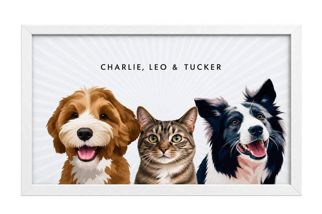 Custom Three Pet Portrait — gallery 07 — Dear Paw Studio