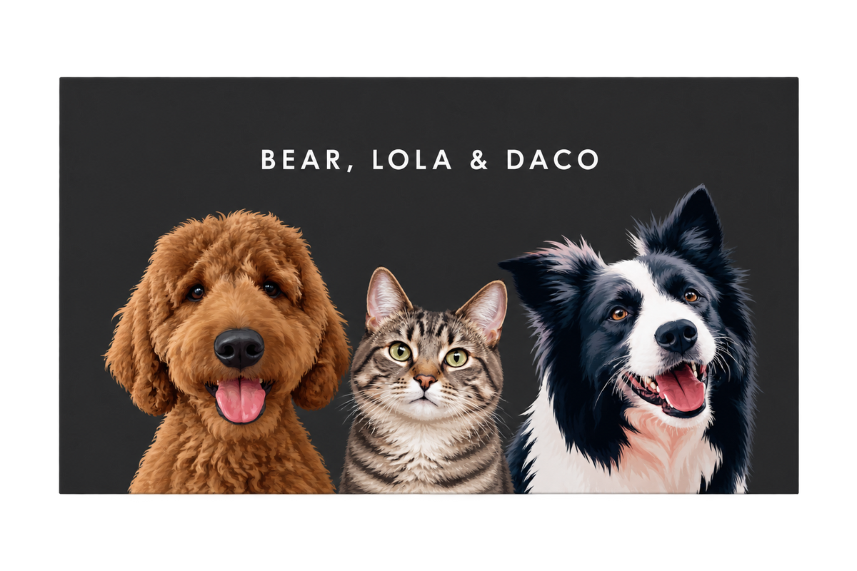 Custom Three Pet Portrait — gallery 12 — Dear Paw Studio
