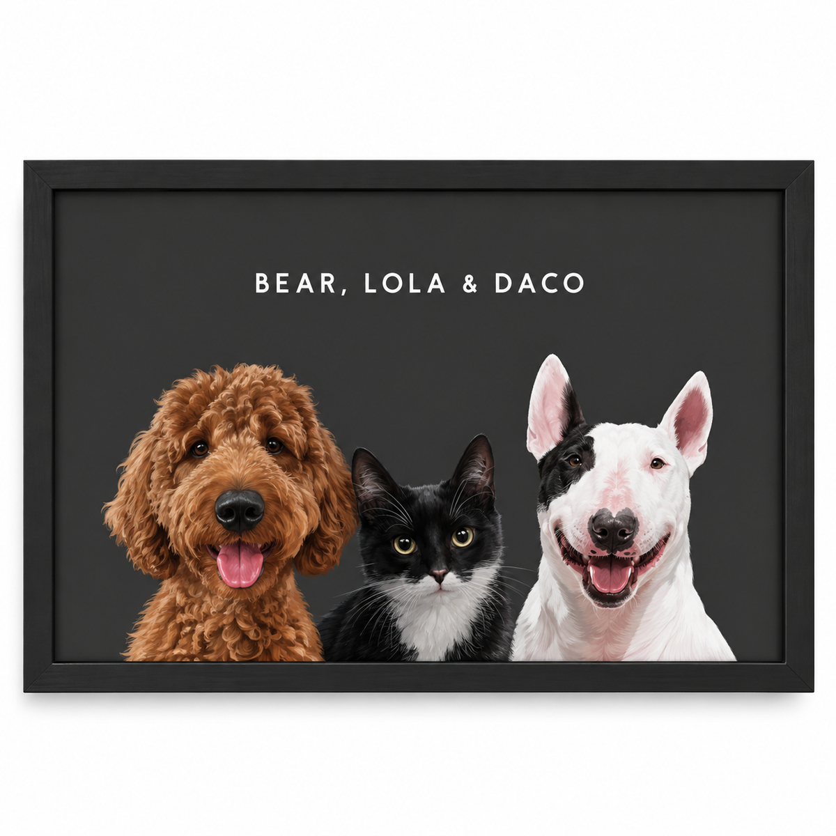 Custom Three Pet Portrait — gallery 15 — Dear Paw Studio