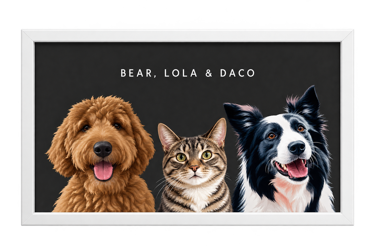 Custom Three Pet Portrait — gallery 17 — Dear Paw Studio
