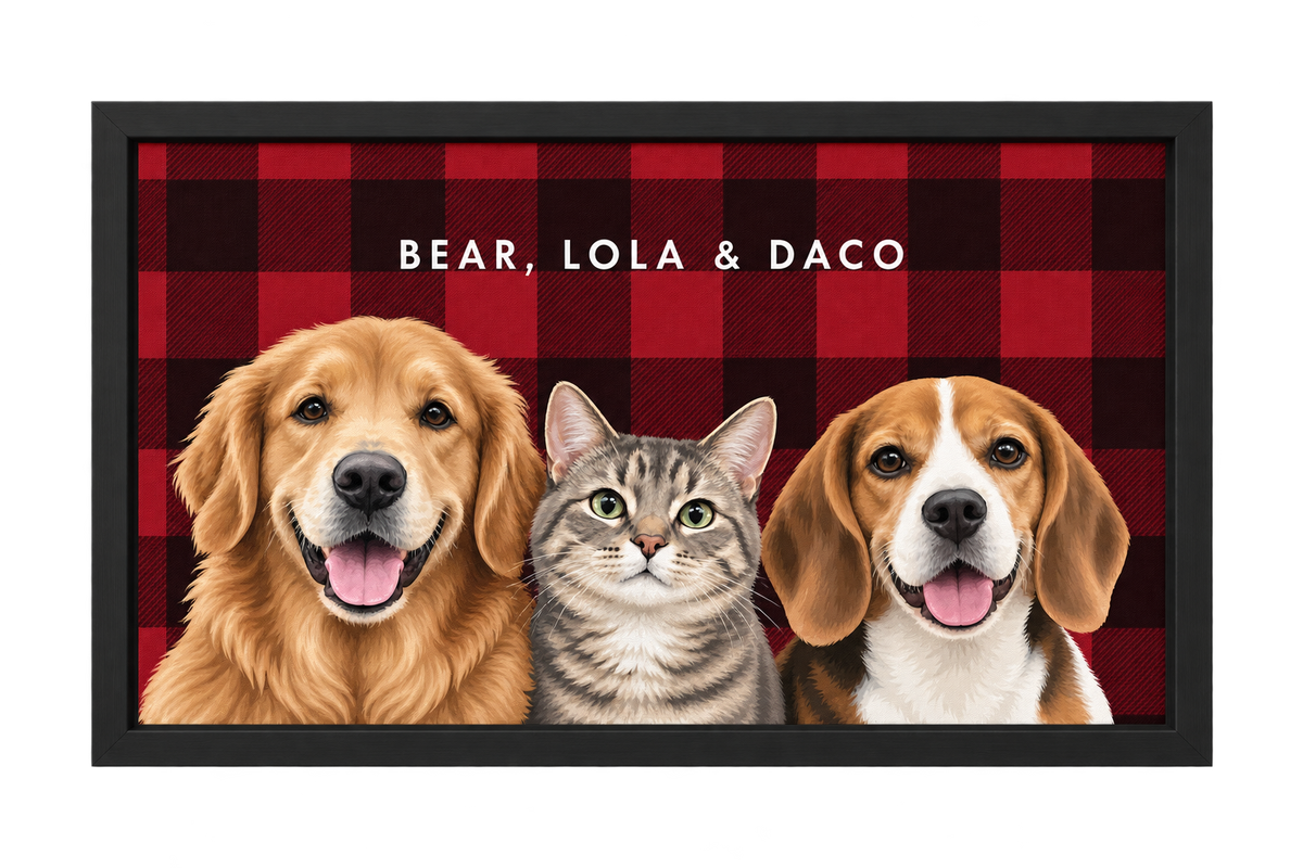 Custom Three Pet Portrait — gallery 26 — Dear Paw Studio