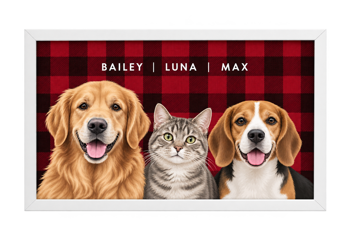 Custom Three Pet Portrait — gallery 27 — Dear Paw Studio