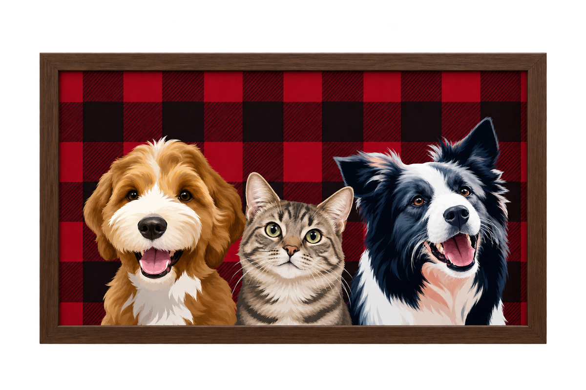 Custom Three Pet Portrait — gallery 28 — Dear Paw Studio