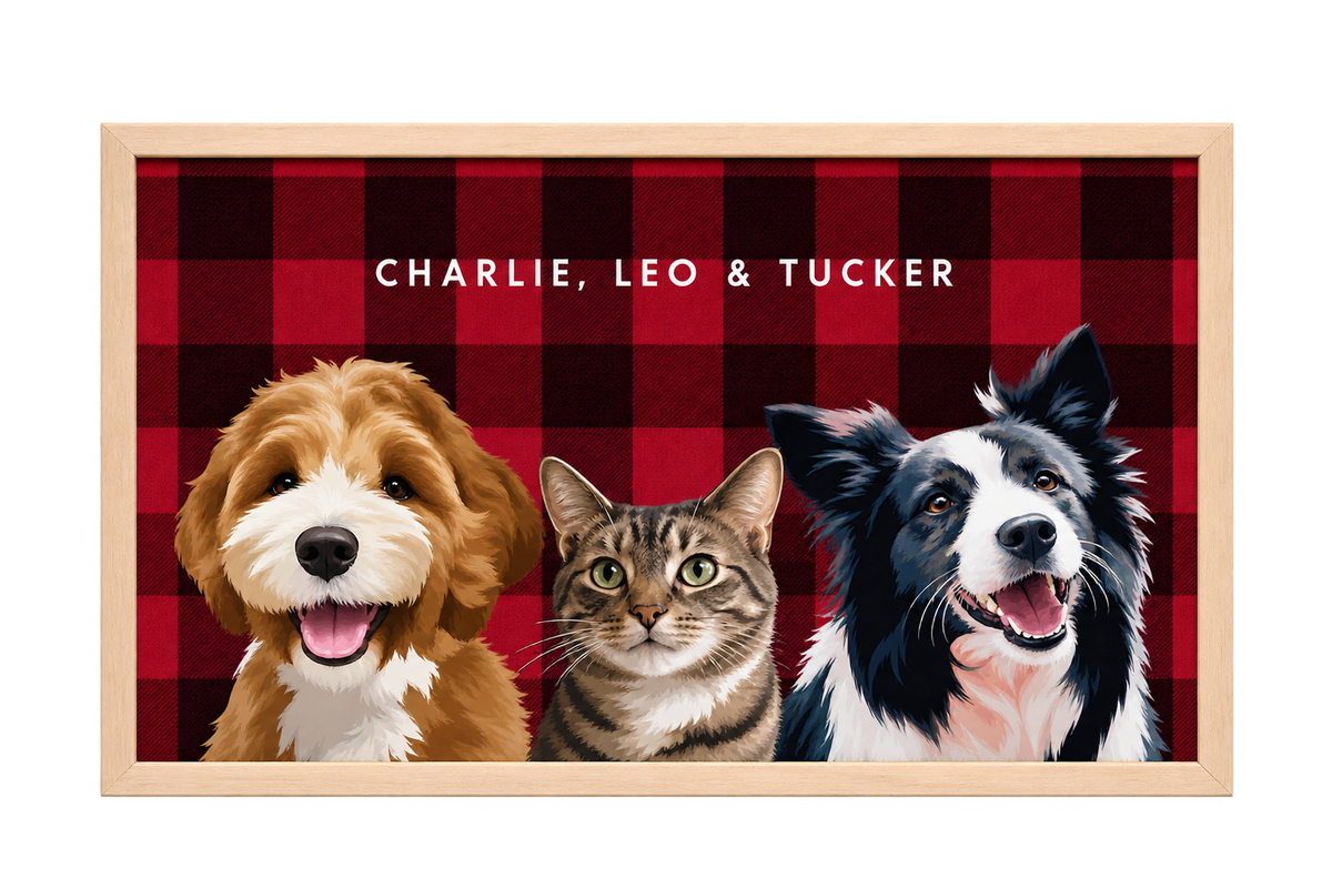 Custom Three Pet Portrait — gallery 29 — Dear Paw Studio