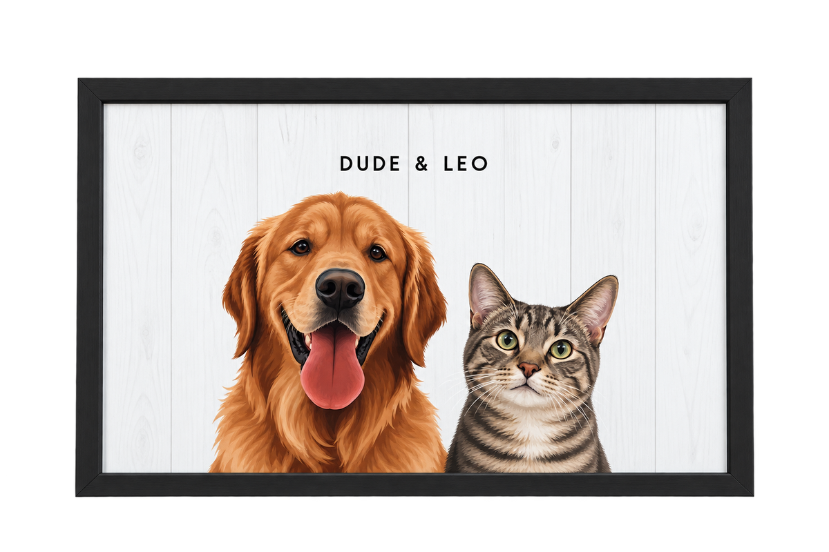 Custom Two Pet Portrait — gallery 02 — Dear Paw Studio