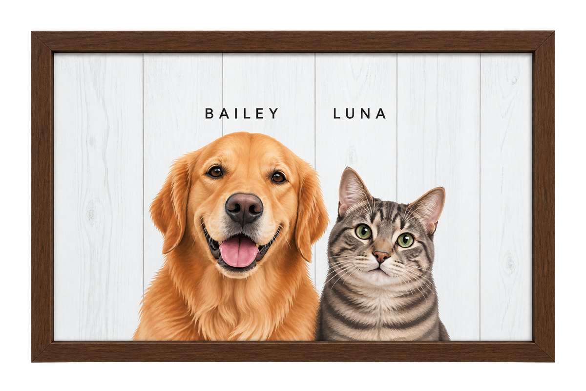 Custom Two Pet Portrait — gallery 03 — Dear Paw Studio