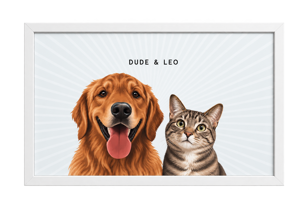 Custom Two Pet Portrait — gallery 06 — Dear Paw Studio