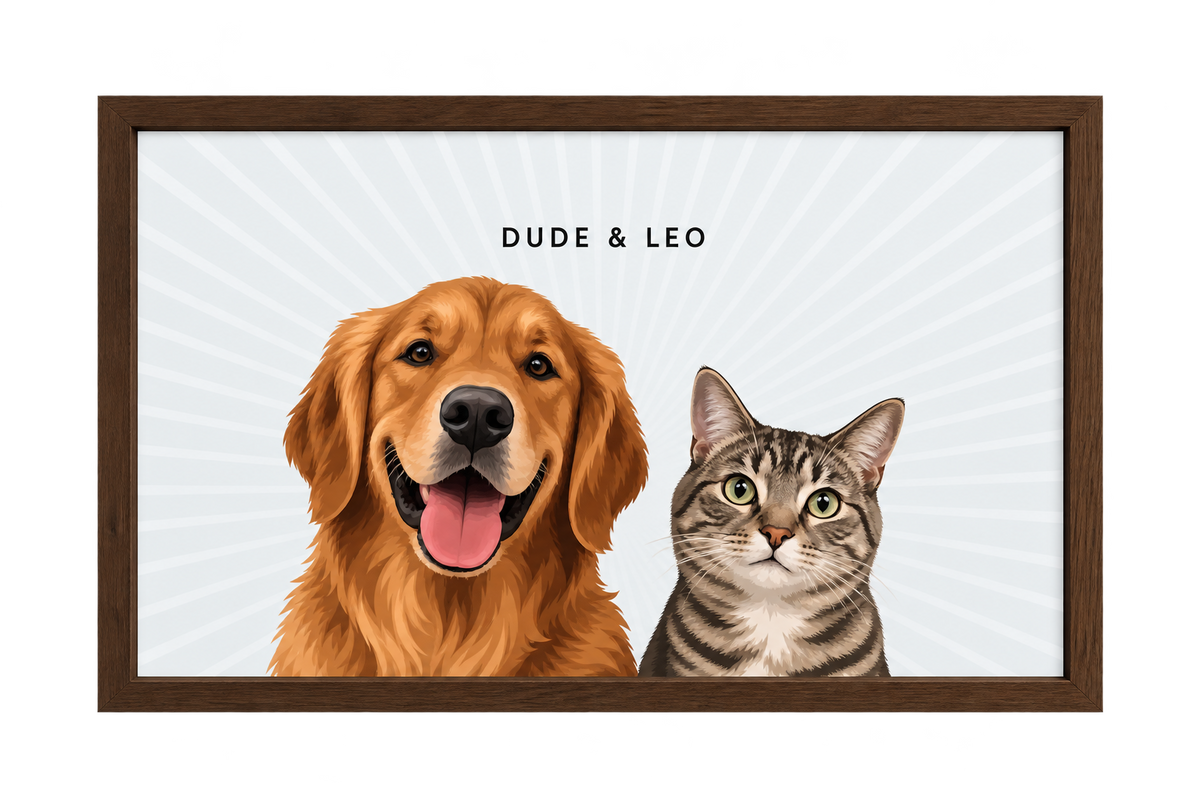 Custom Two Pet Portrait — gallery 07 — Dear Paw Studio