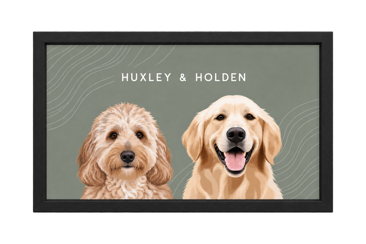 Custom Two Pet Portrait — gallery 09 — Dear Paw Studio