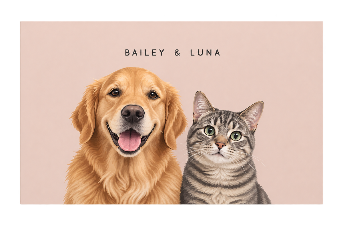 Custom Two Pet Portrait — gallery 12 — Dear Paw Studio