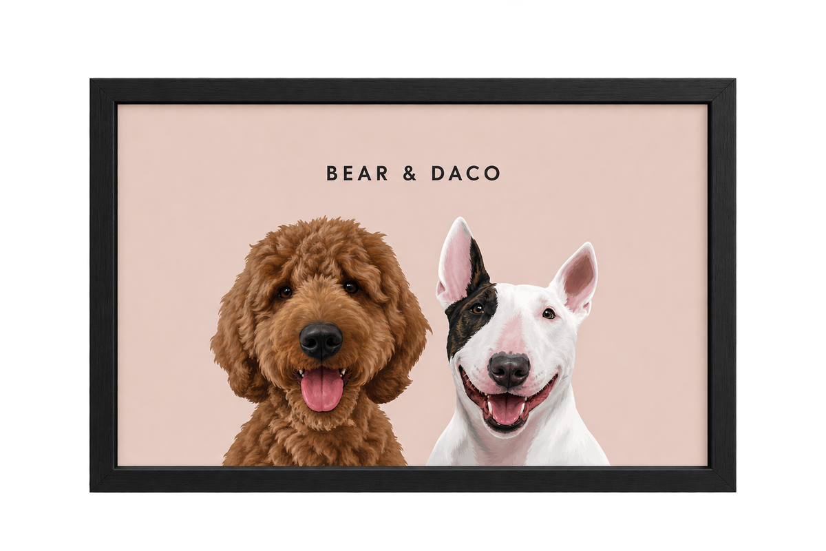 Custom Two Pet Portrait — gallery 17 — Dear Paw Studio