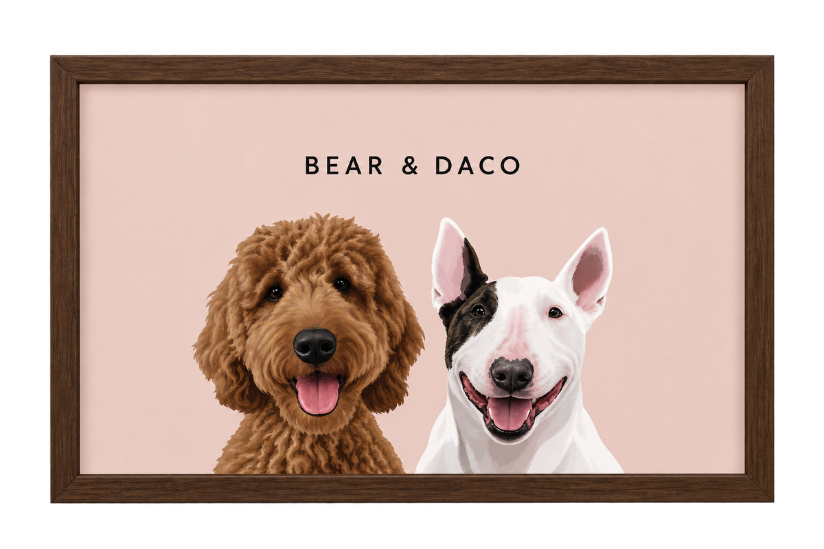 Custom Two Pet Portrait — gallery 18 — Dear Paw Studio
