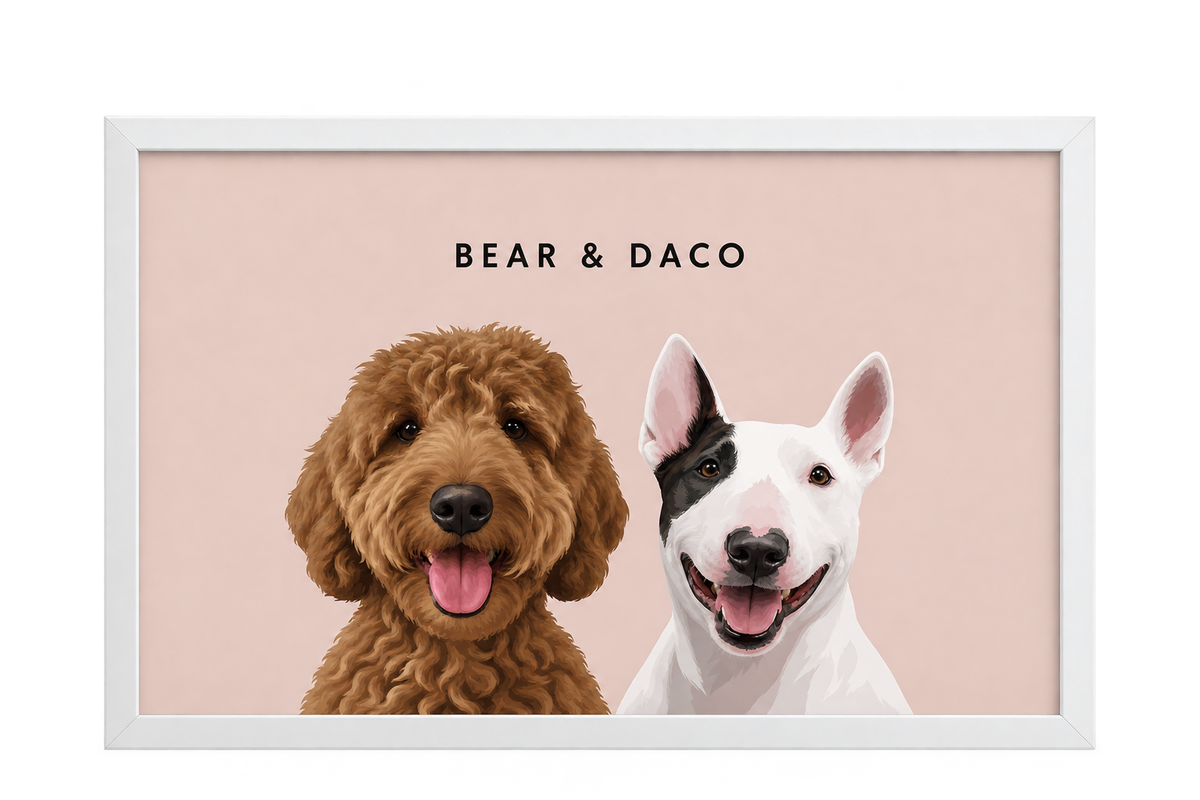 Custom Two Pet Portrait — gallery 19 — Dear Paw Studio