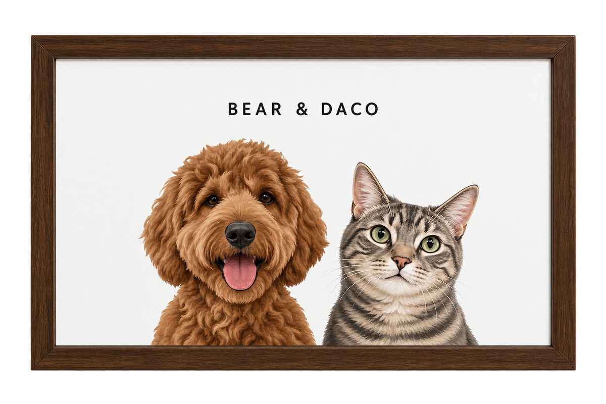 Custom Two Pet Portrait — gallery 20 — Dear Paw Studio