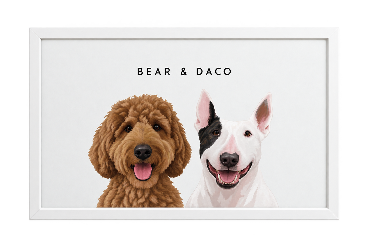 Custom Two Pet Portrait — gallery 21 — Dear Paw Studio