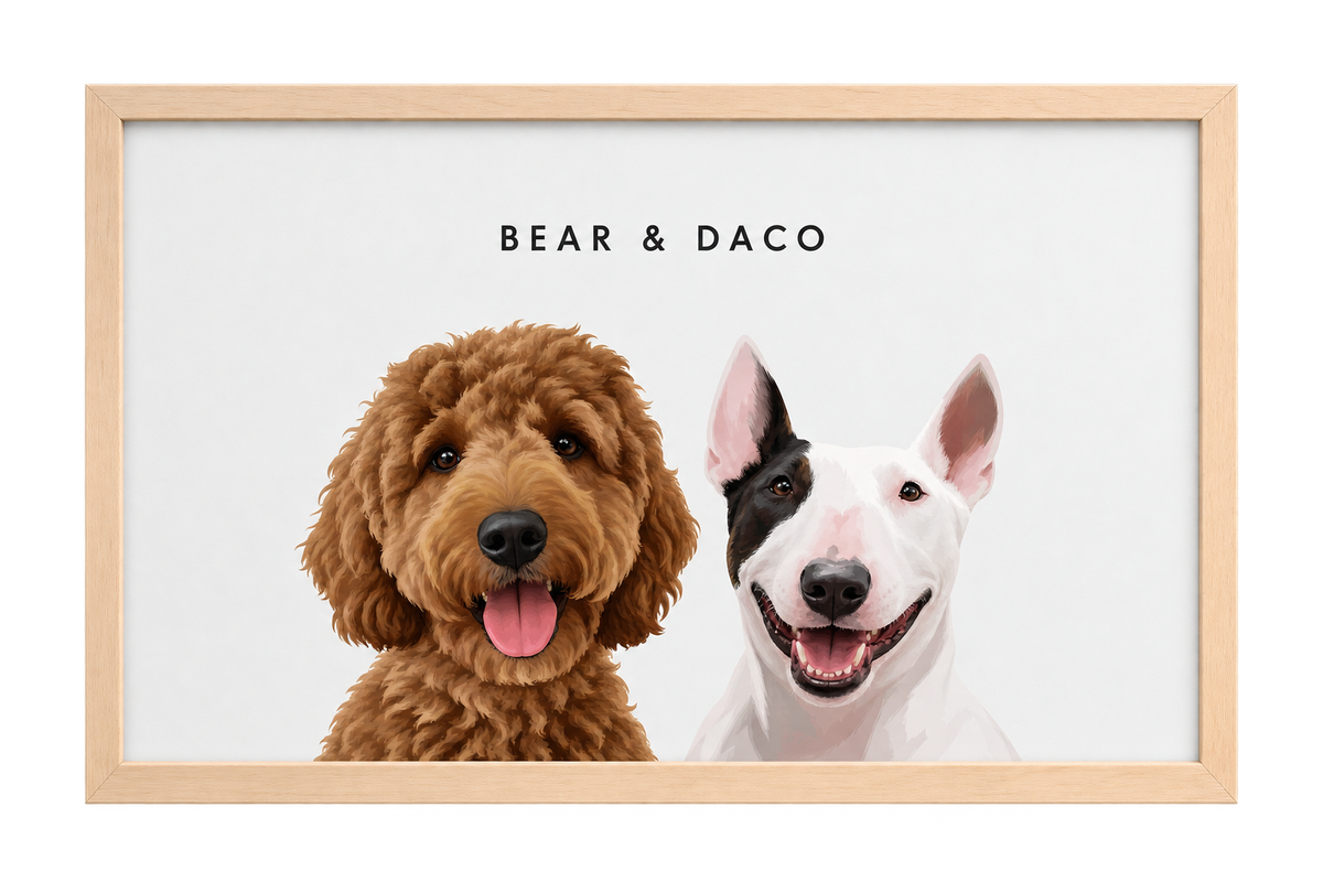 Custom Two Pet Portrait — gallery 22 — Dear Paw Studio