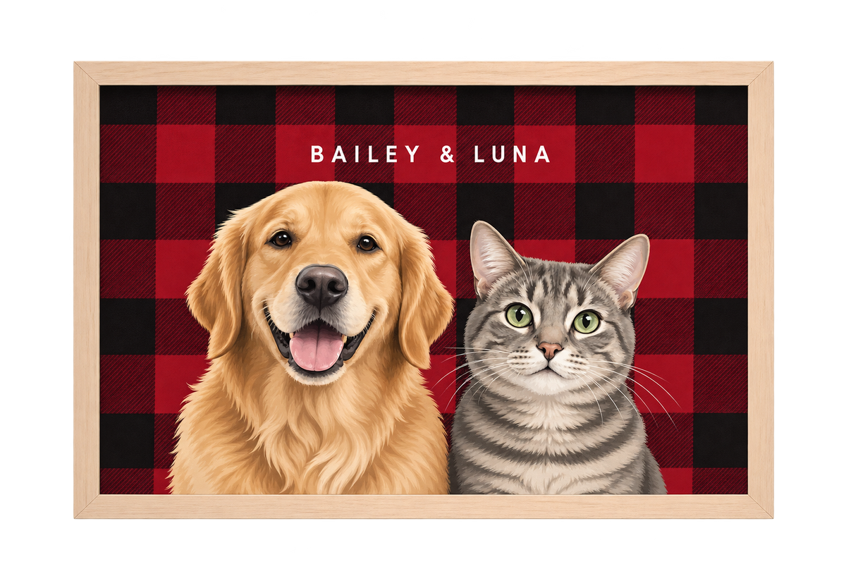 Custom Two Pet Portrait — gallery 30 — Dear Paw Studio