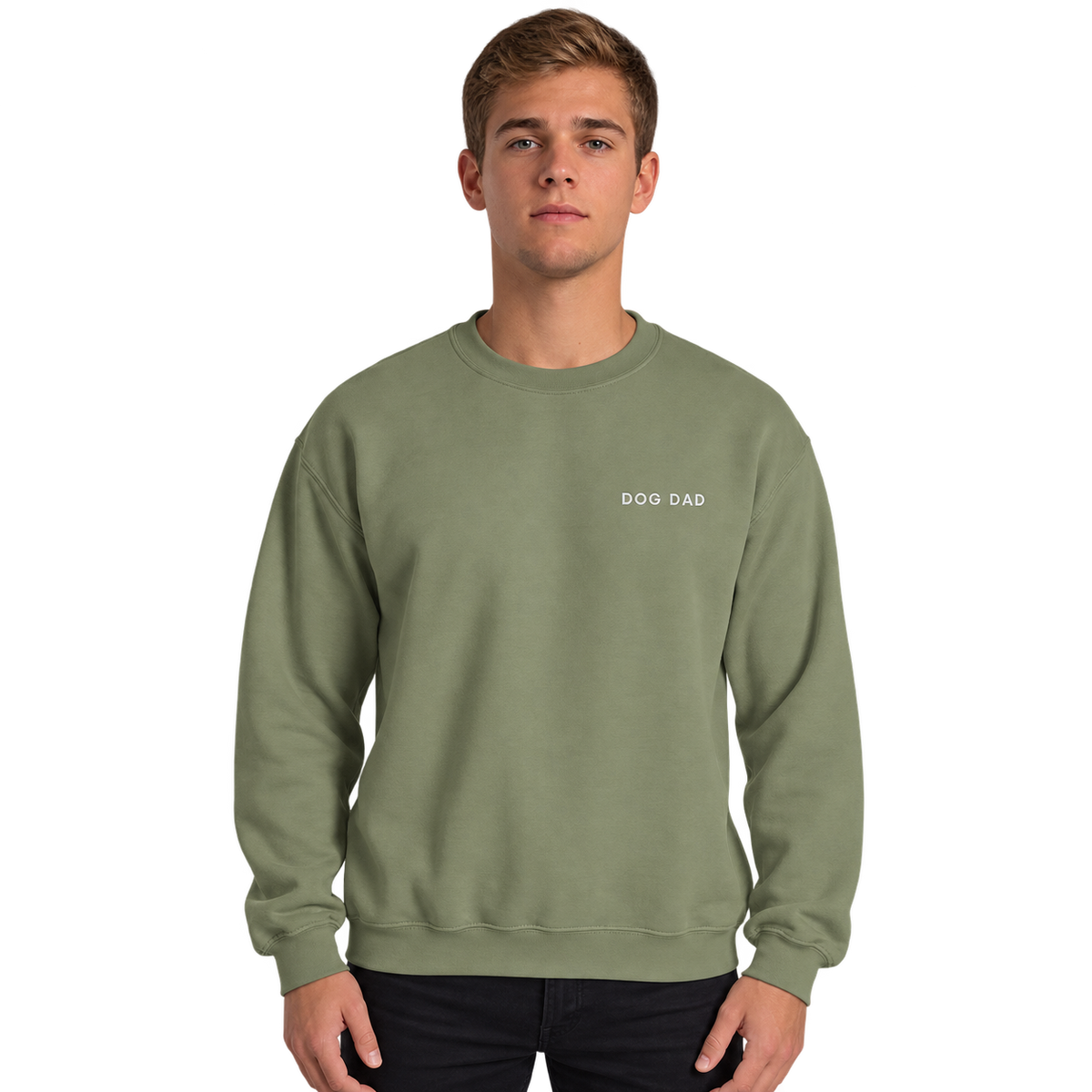 Dog Dad Embroidered Pet Crewneck — gallery 04 — Dear Paw Studio