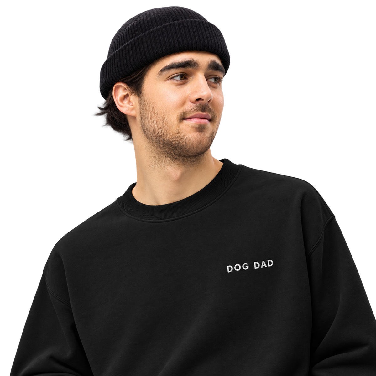 Dog Dad Embroidered Pet Crewneck — gallery dog-dad-embroidered-pet-crewneck — Dear Paw Studio