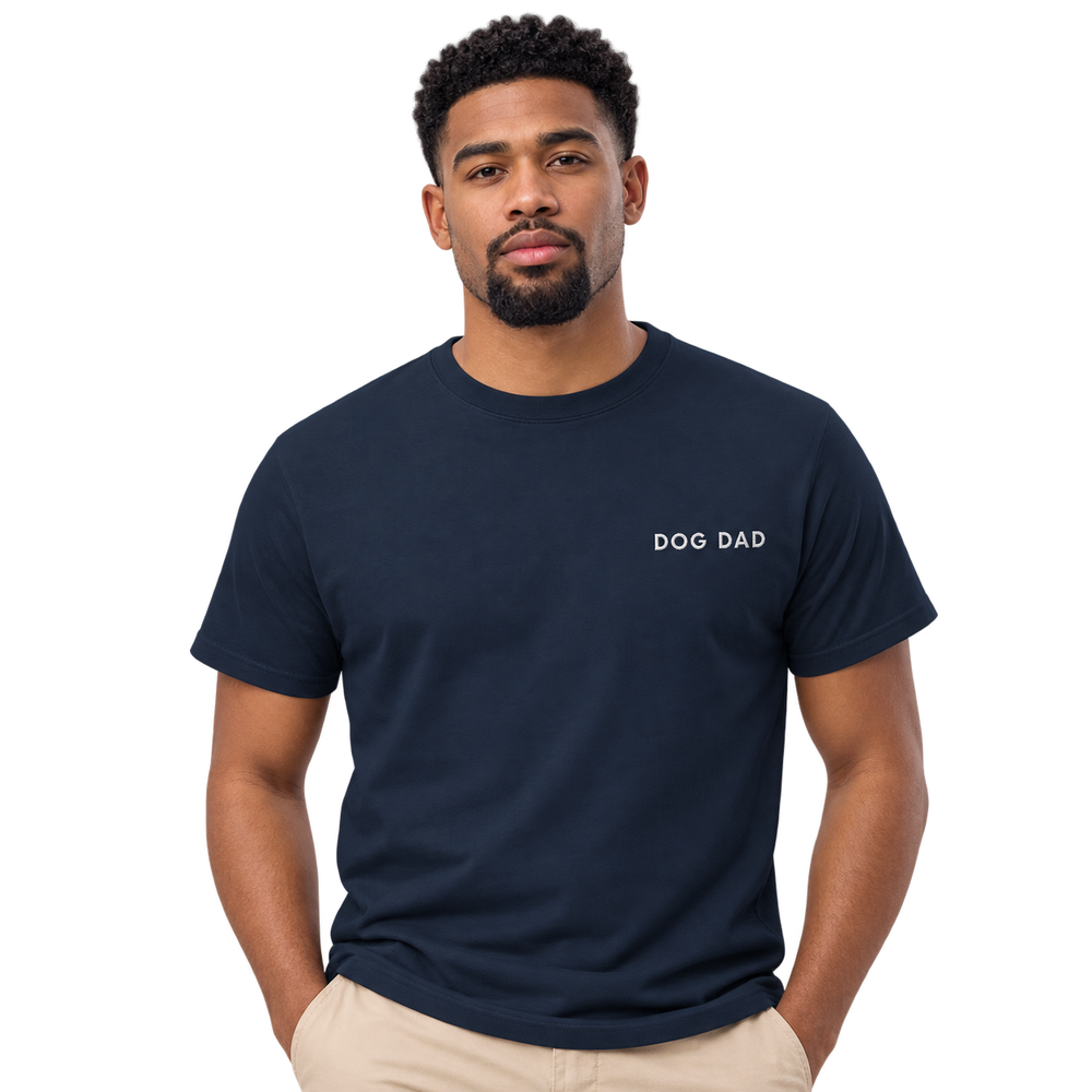 Dog Dad Embroidered T-Shirt — gallery 02 — Dear Paw Studio