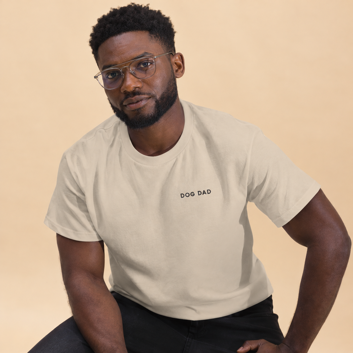 Dog Dad Embroidered T-Shirt — gallery 06 — Dear Paw Studio