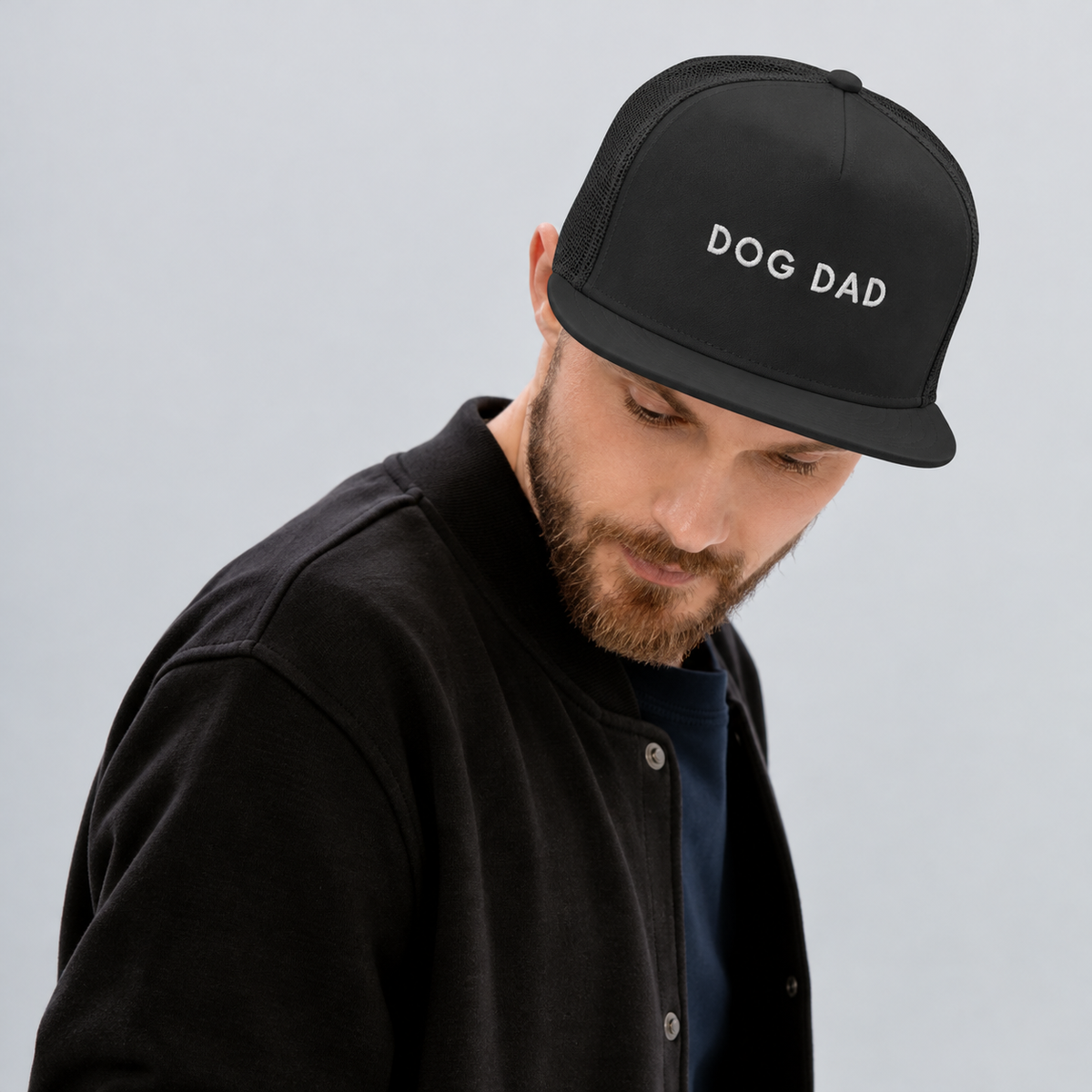 Dog Dad Embroidered Trucker Hat — gallery 04 — Dear Paw Studio