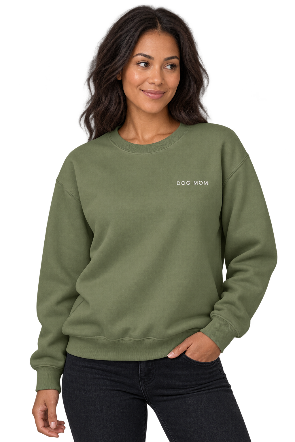 Dog Mom Embroidered Pet Crewneck — gallery 04 — Dear Paw Studio