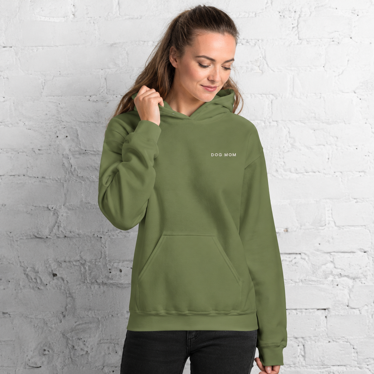 Dog Mom Embroidered Hoodie — gallery 04 — Dear Paw Studio