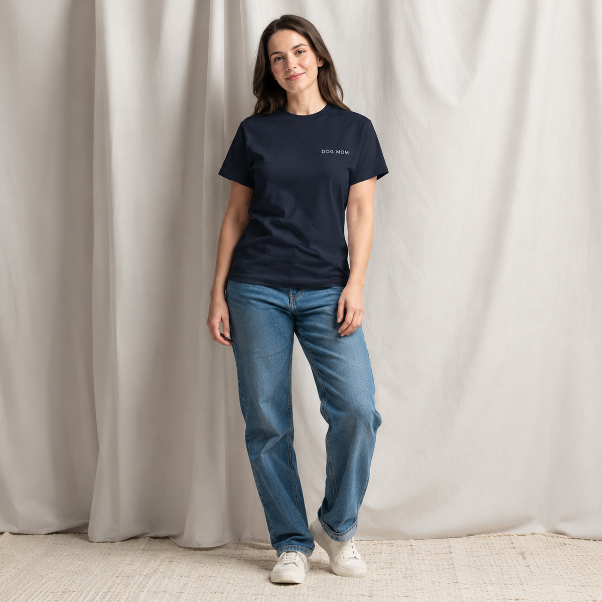 Dog Mom Embroidered T-Shirt — gallery 02 — Dear Paw Studio
