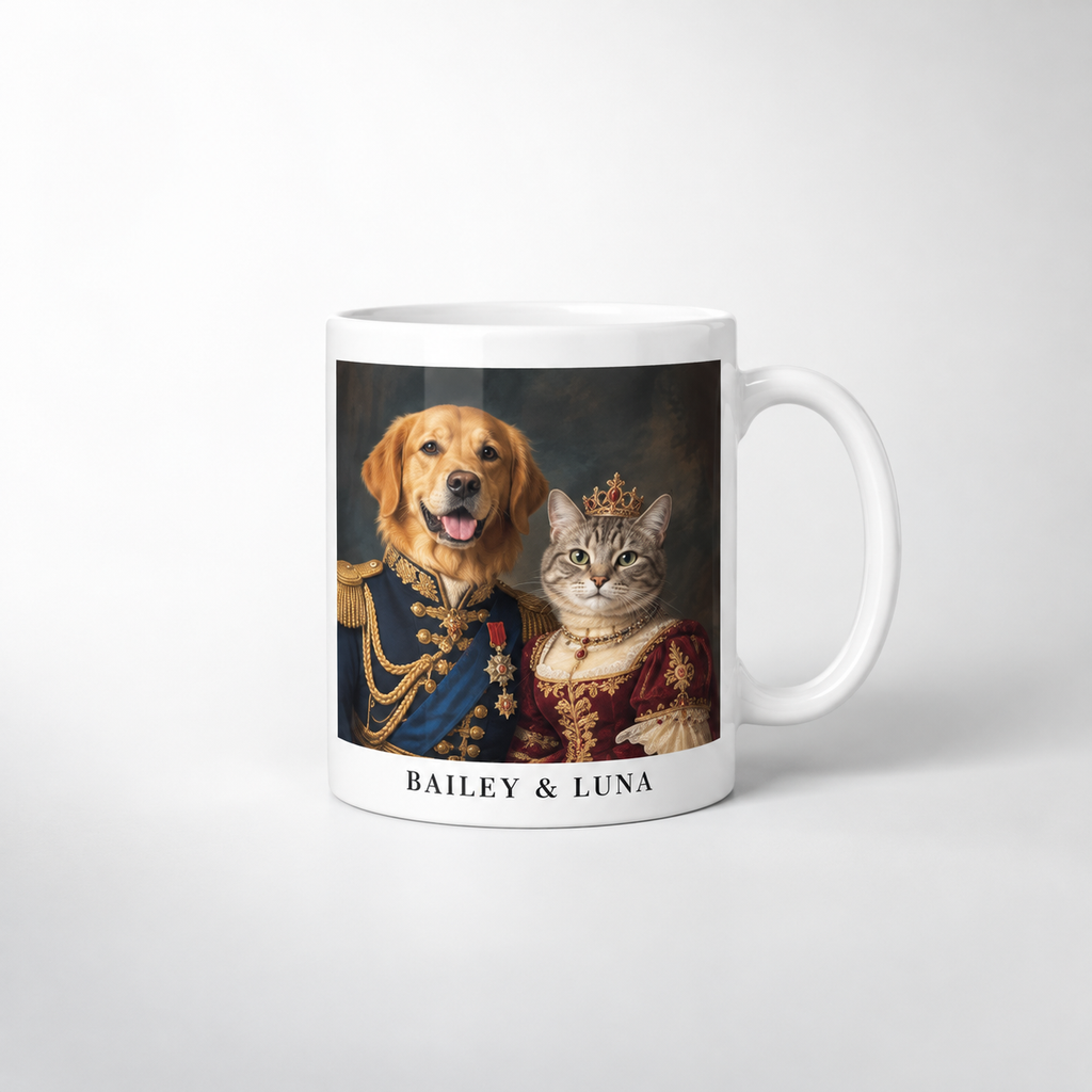Duke & Duchess Royal Custom Pet Portrait Mug — gallery 04 — Dear Paw Studio