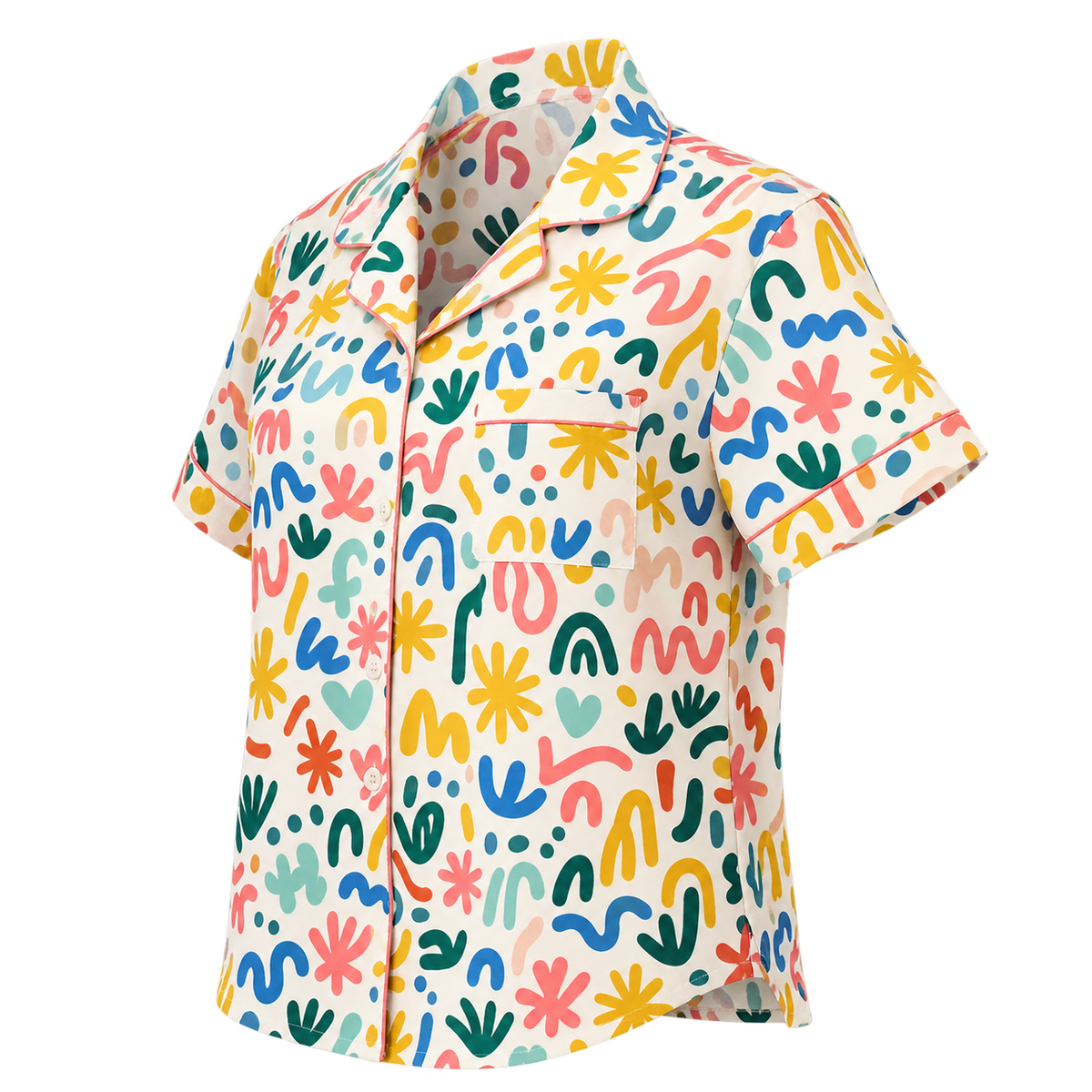 Pet Inspired Print Pajama Short Sleeve Shirt — gallery 04 — Dear Paw Studio
