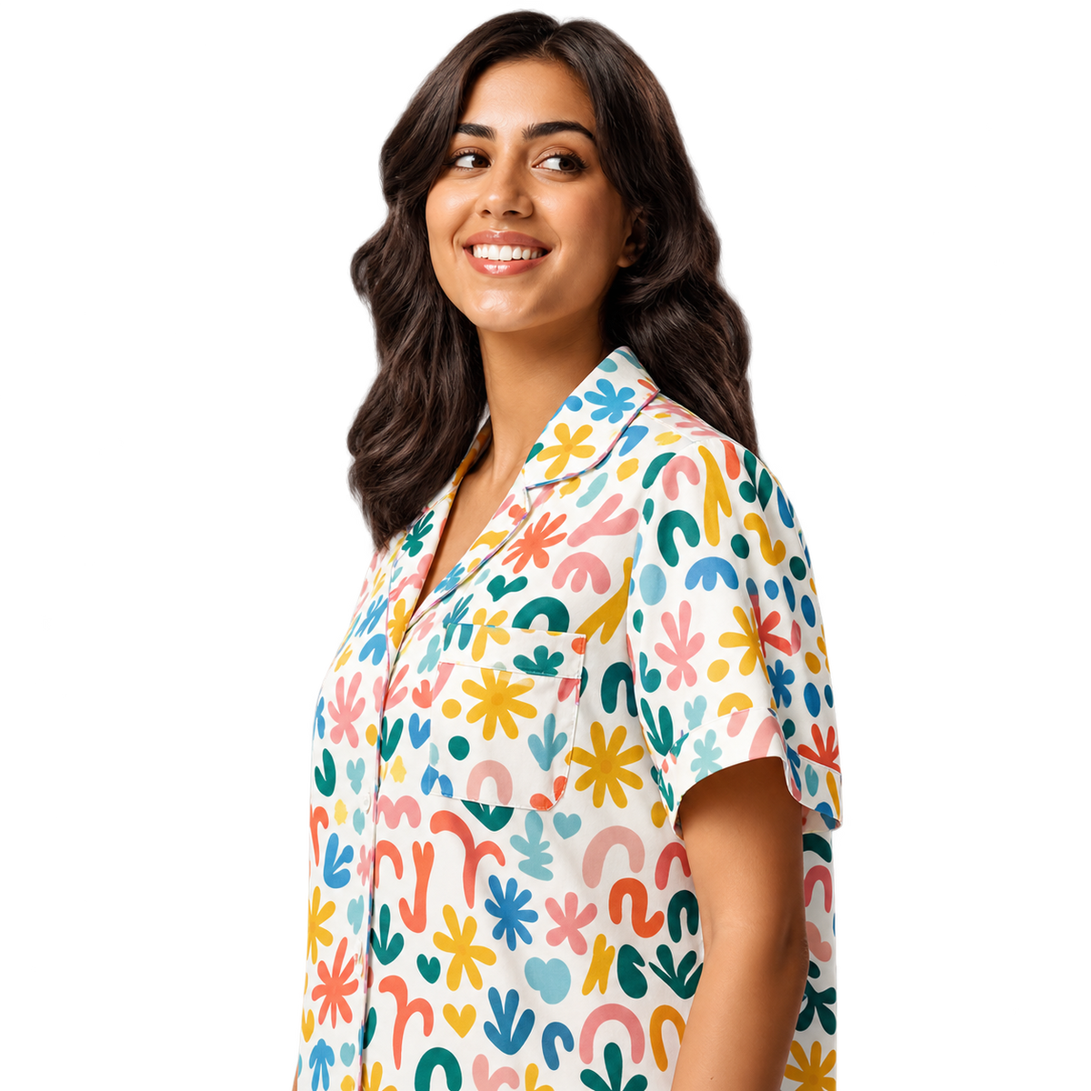 Pet Inspired Print Pajama Short Sleeve Shirt — gallery 05 — Dear Paw Studio