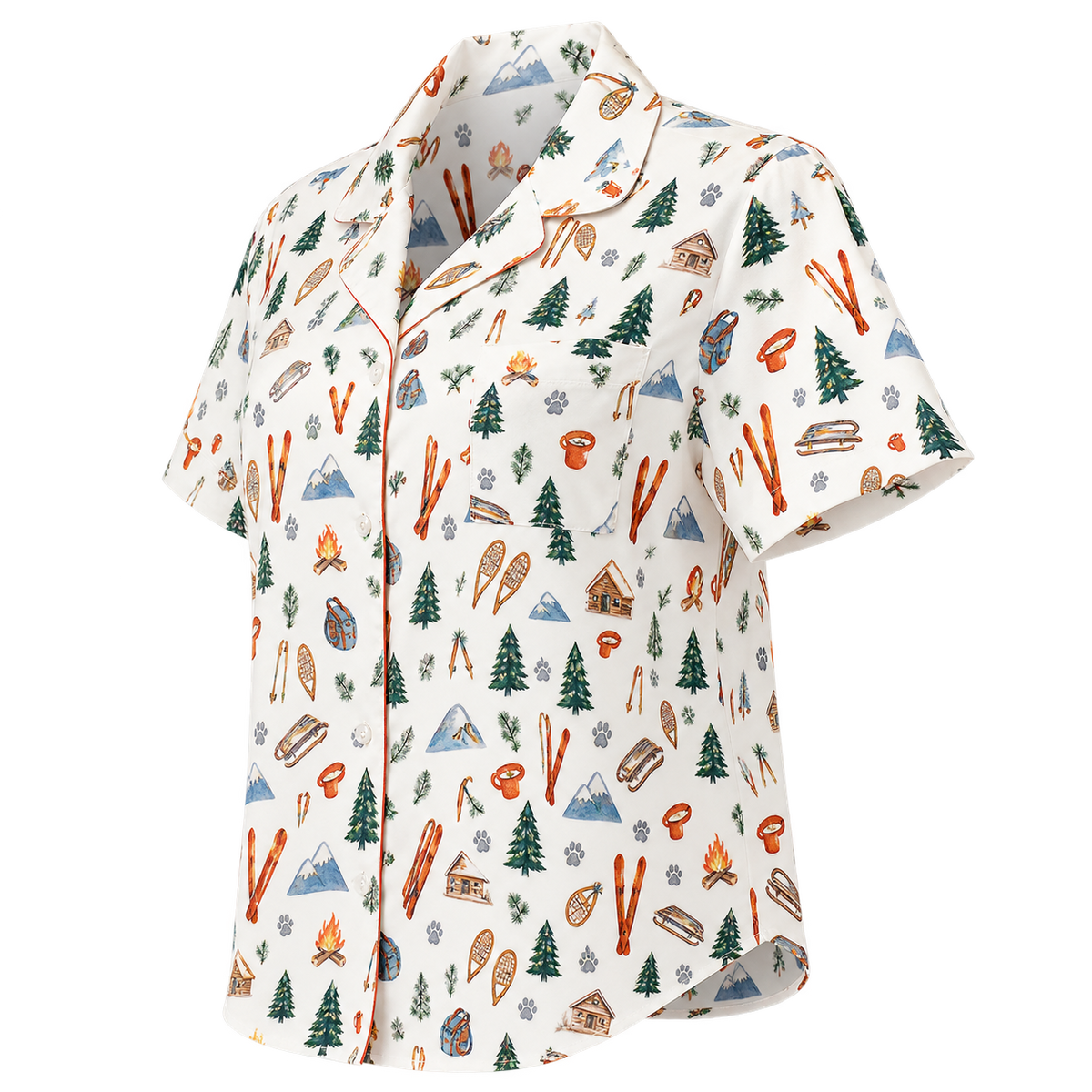 Pet Inspired Print Pajama Short Sleeve Shirt — gallery 07 — Dear Paw Studio