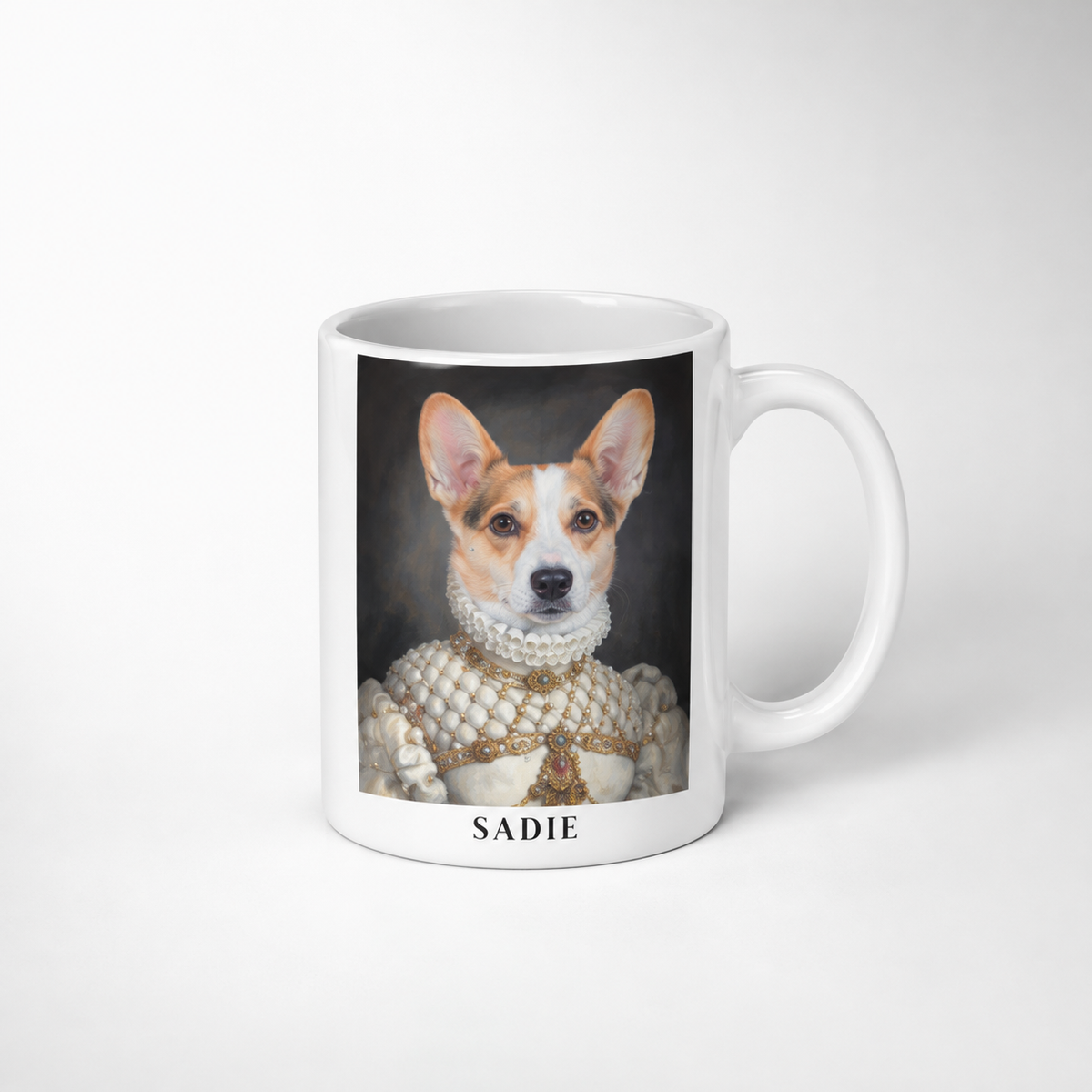 Proper Lady Royal Custom Pet Portrait Mug — gallery 03 — Dear Paw Studio