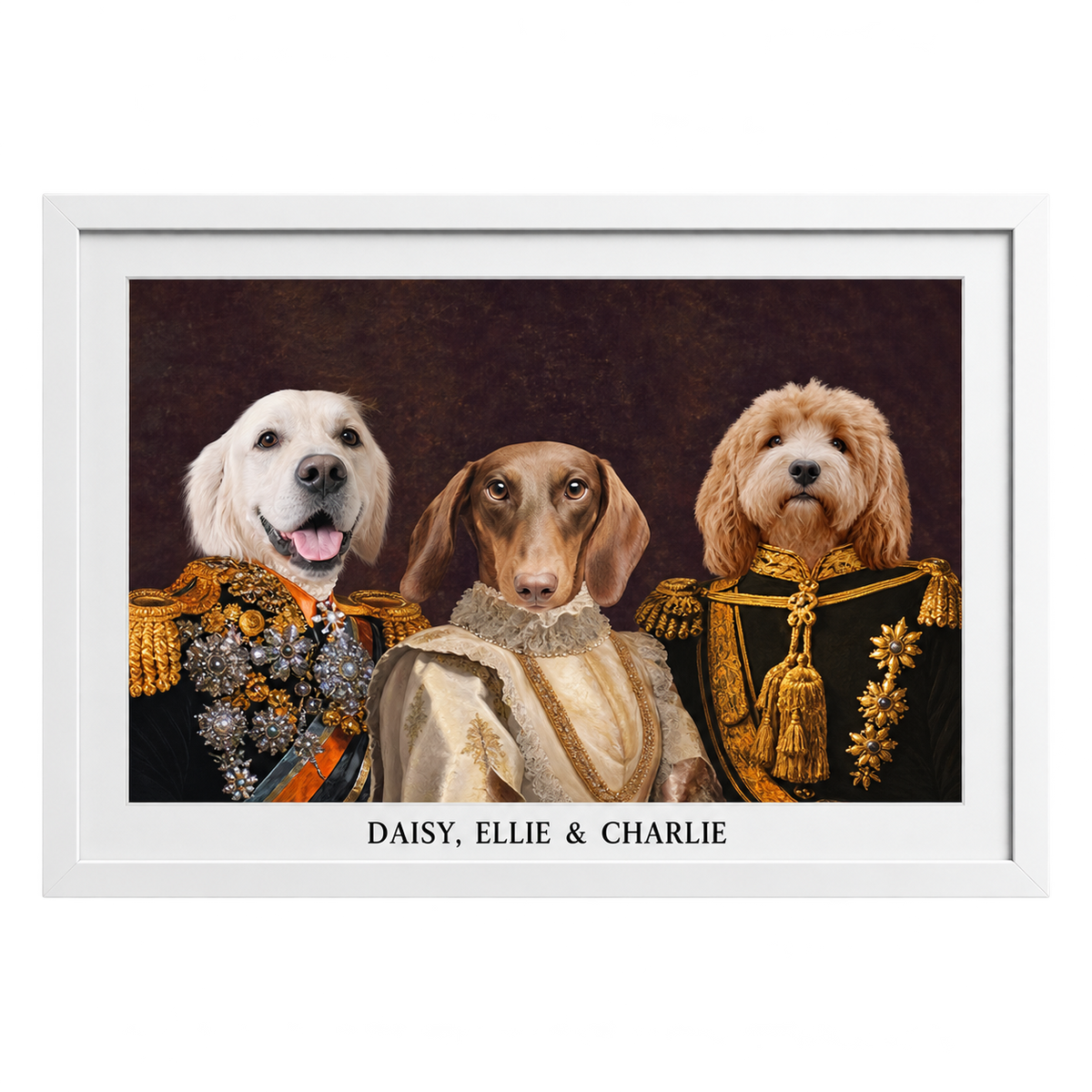 The Decorated Lords & Lady Custom Pet Portrait — gallery 02 — Dear Paw Studio