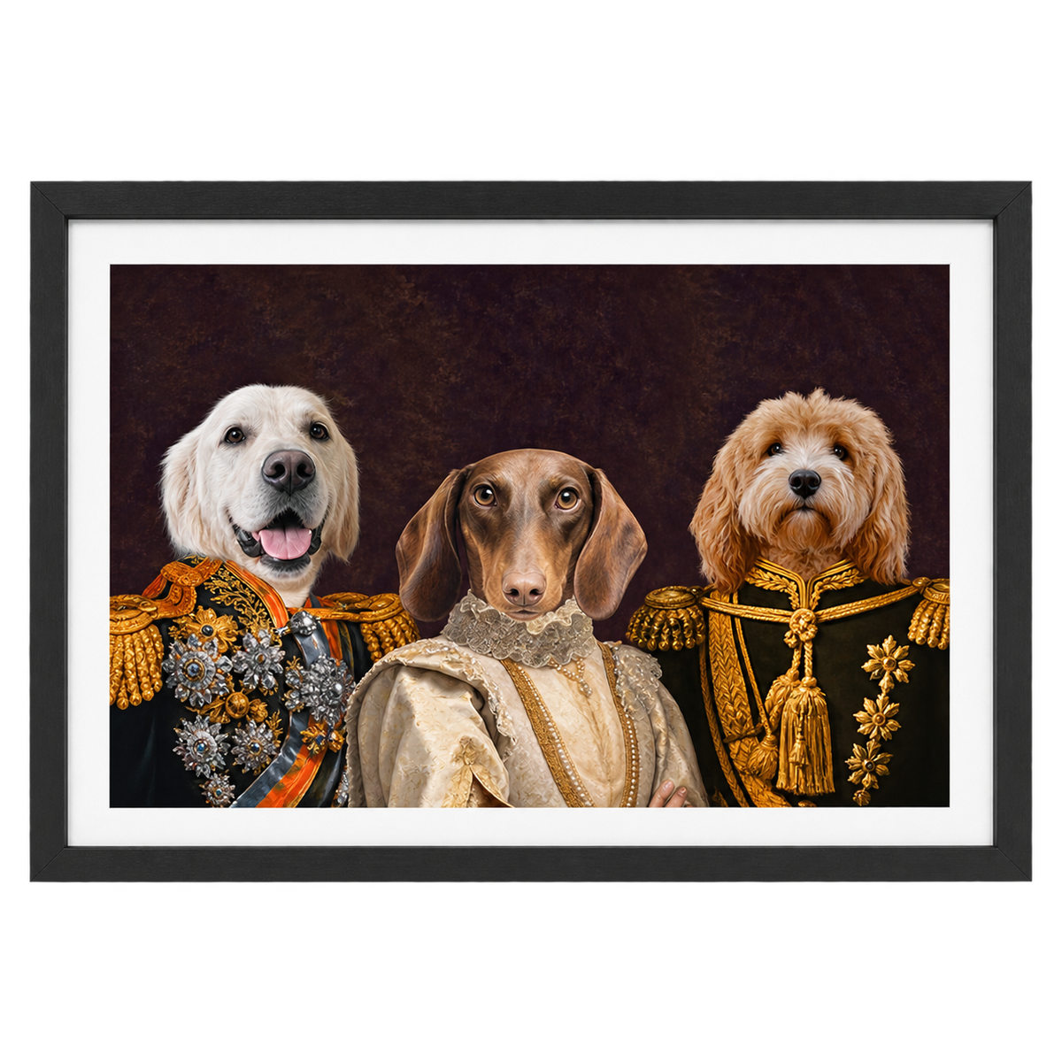 The Decorated Lords & Lady Custom Pet Portrait — gallery 05 — Dear Paw Studio