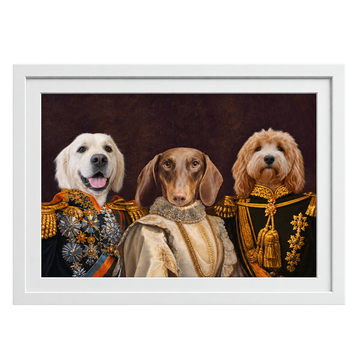 The Decorated Lords & Lady Custom Pet Portrait — gallery 06 — Dear Paw Studio