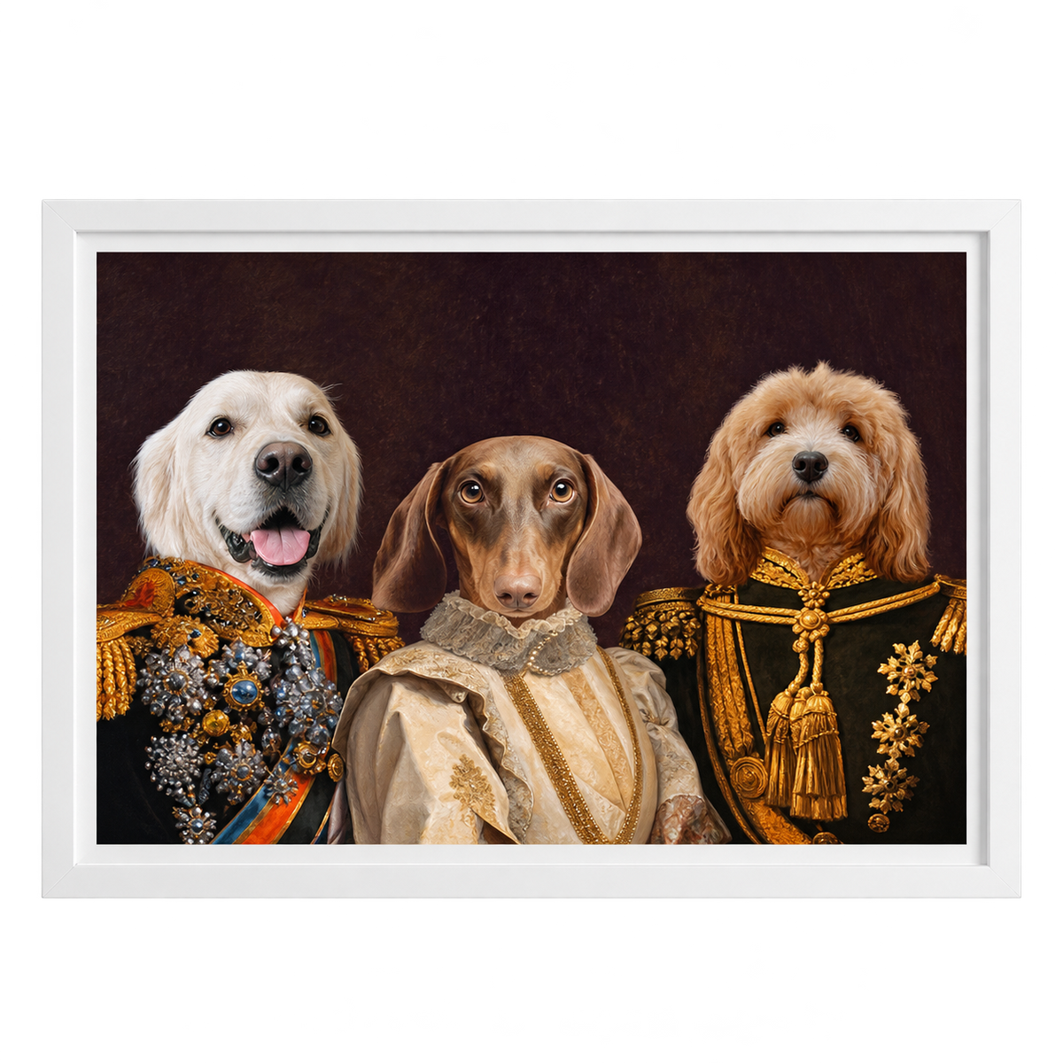 The Decorated Lords & Lady Custom Pet Portrait — gallery 10 — Dear Paw Studio