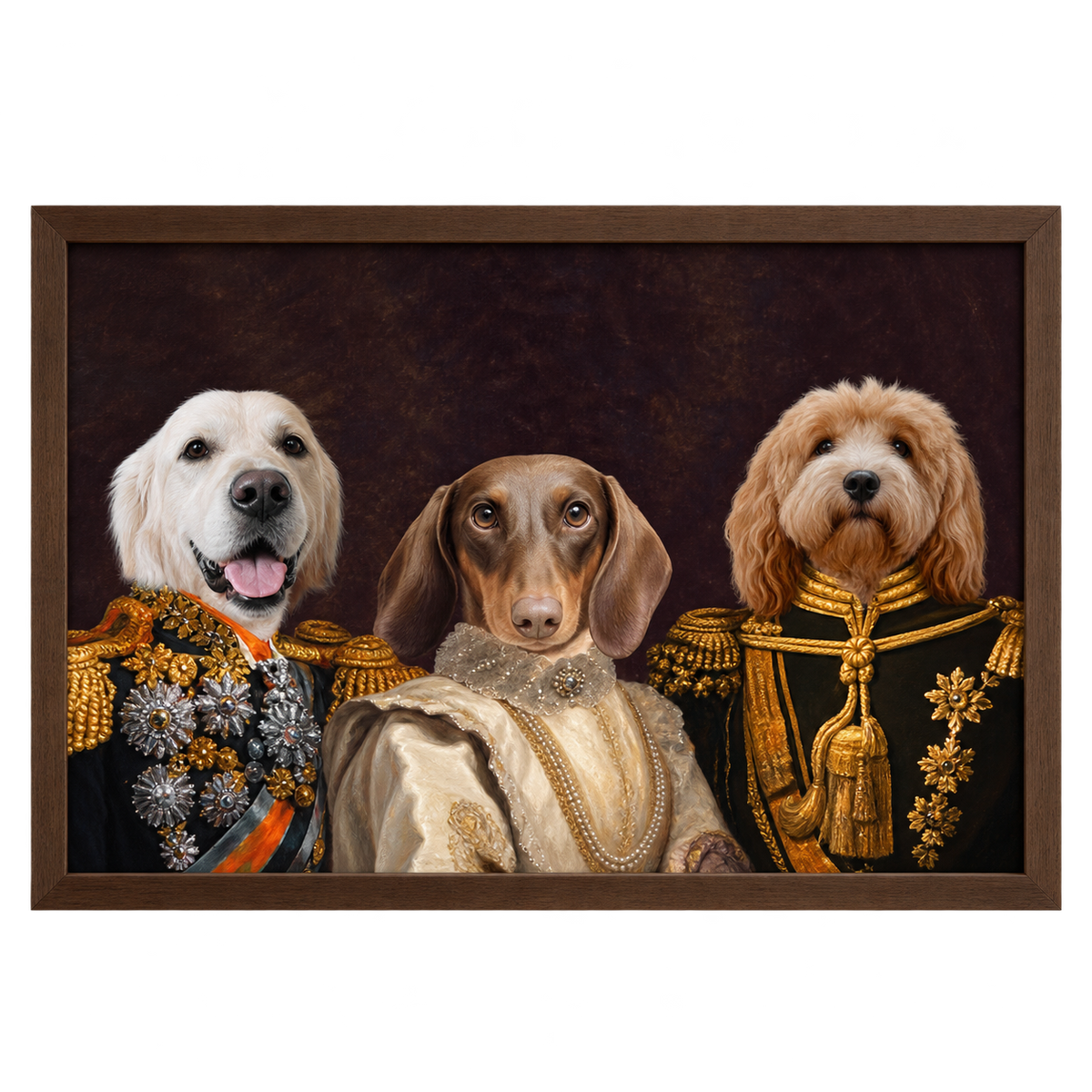 The Decorated Lords & Lady Custom Pet Portrait — gallery 12 — Dear Paw Studio