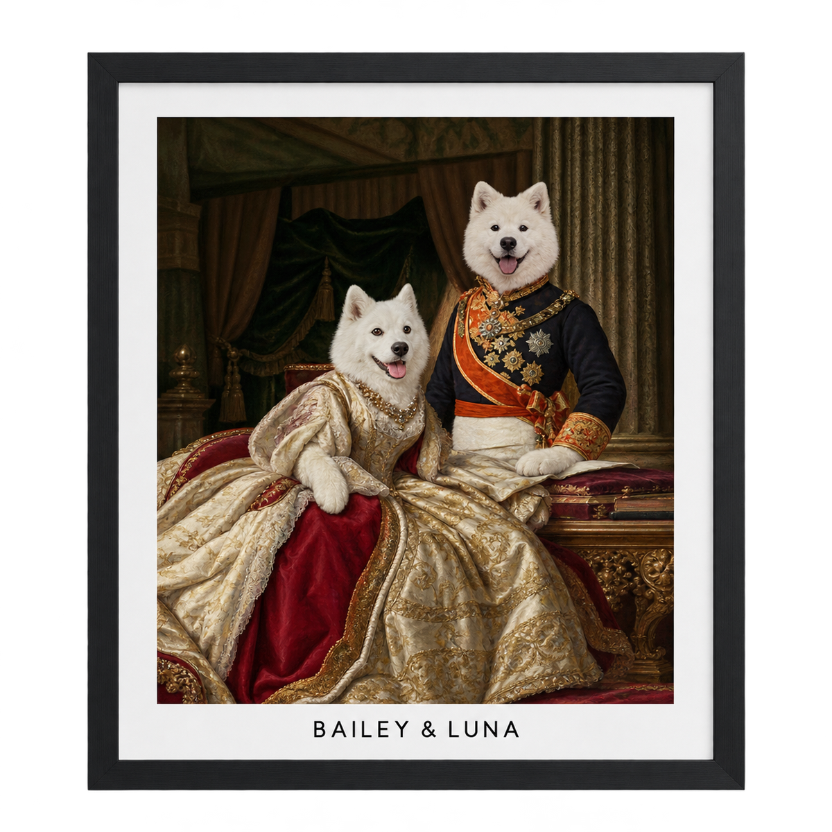The King & Queen Custom Pet Portrait — gallery the-king-queen-custom-pet-portrait — Dear Paw Studio