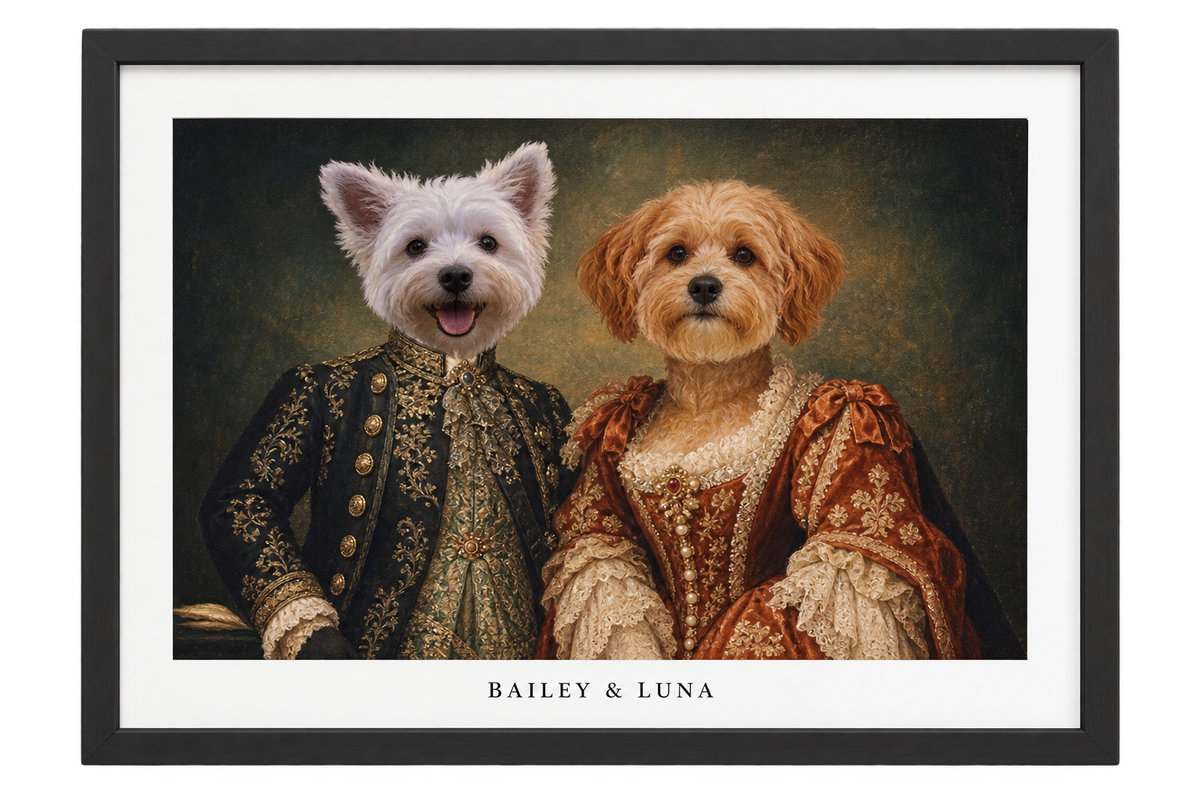 The Majestic Duo Custom Pet Portrait — gallery the-majestic-duo-custom-pet-portrait — Dear Paw Studio