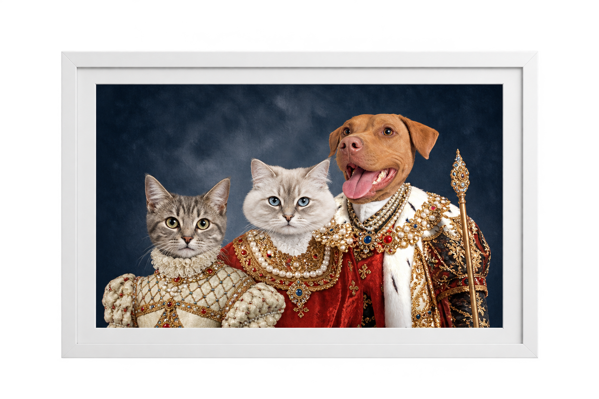 The Royal Family Custom Pet Portrait — gallery 05 — Dear Paw Studio
