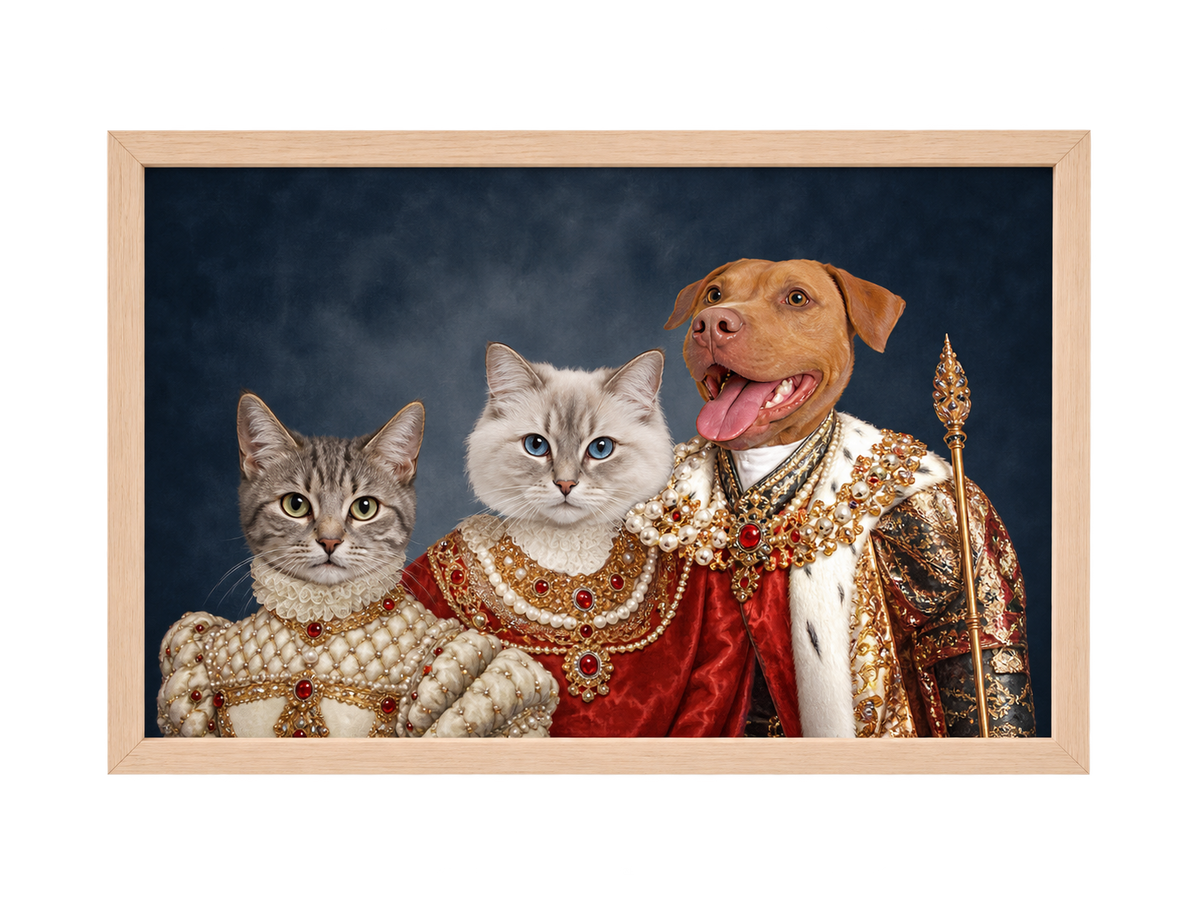 The Royal Family Custom Pet Portrait — gallery 10 — Dear Paw Studio