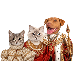 The Royal Family Custom Pet Portrait — gallery 12 — Dear Paw Studio