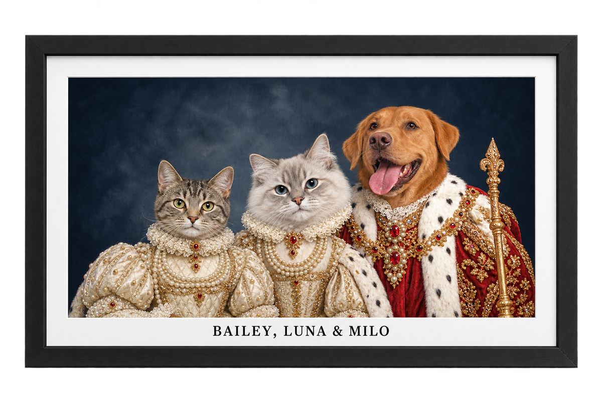 The Royal Family Custom Pet Portrait — gallery the-royal-family — Dear Paw Studio