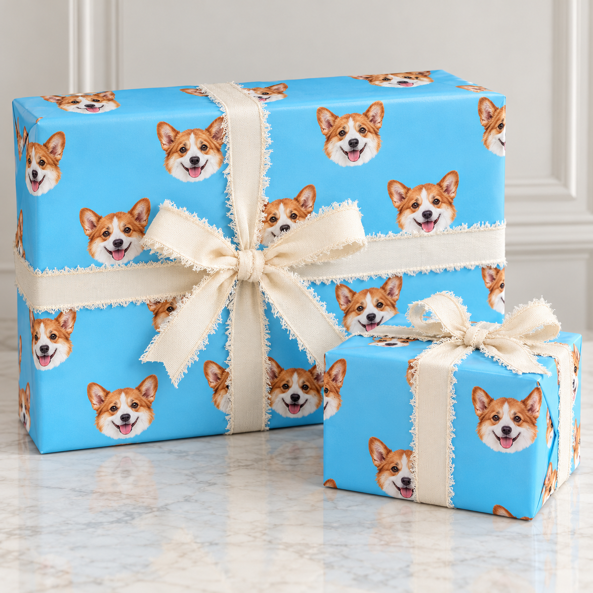 Custom One Pet Portrait Wrapping Paper — gallery 03 — Dear Paw Studio